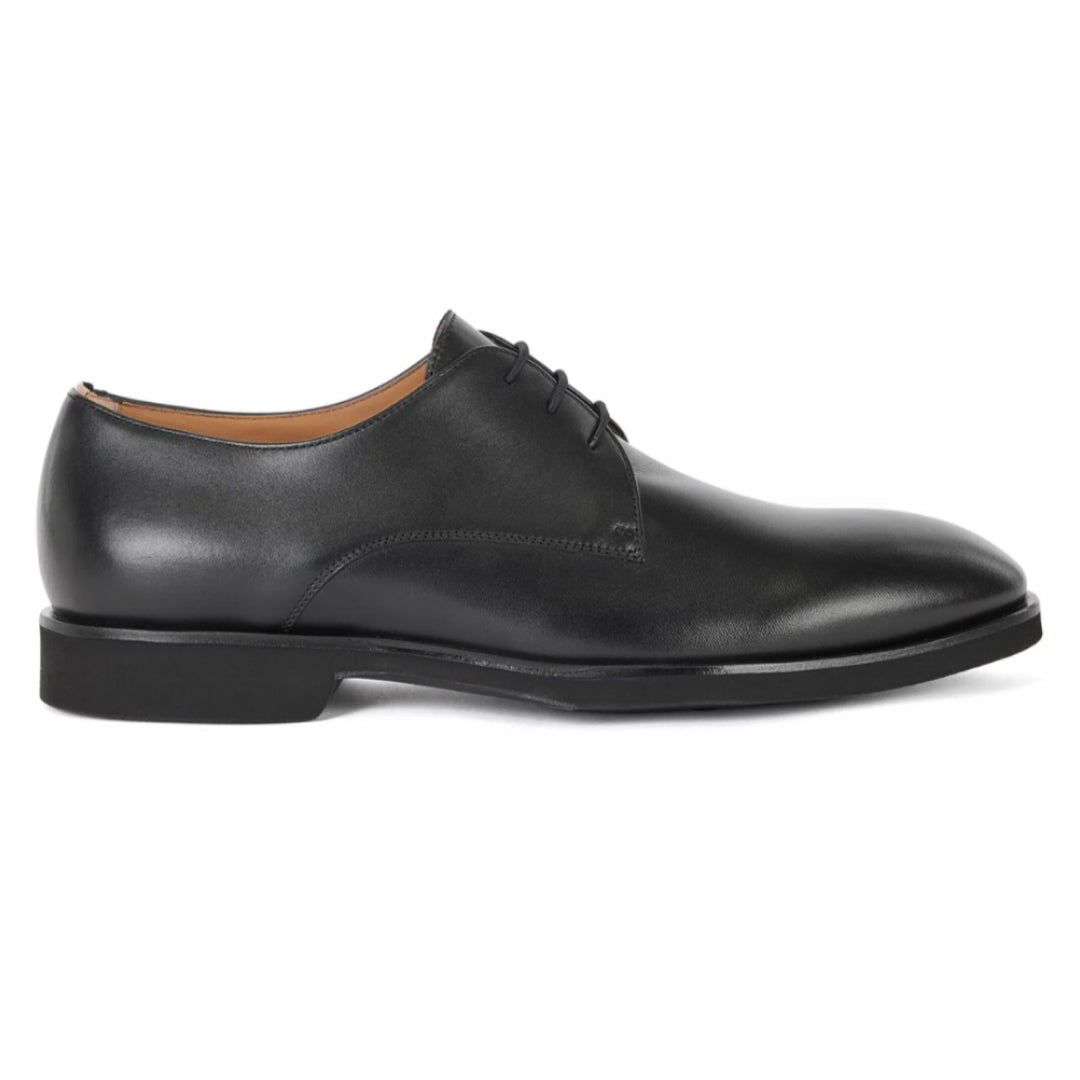 Sapato Social Derby Boss Preto em Couro