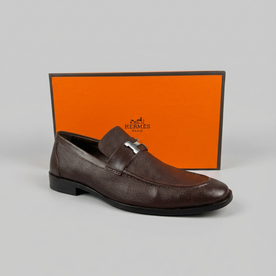 Mocassim Hermès Paris Couro Iguana