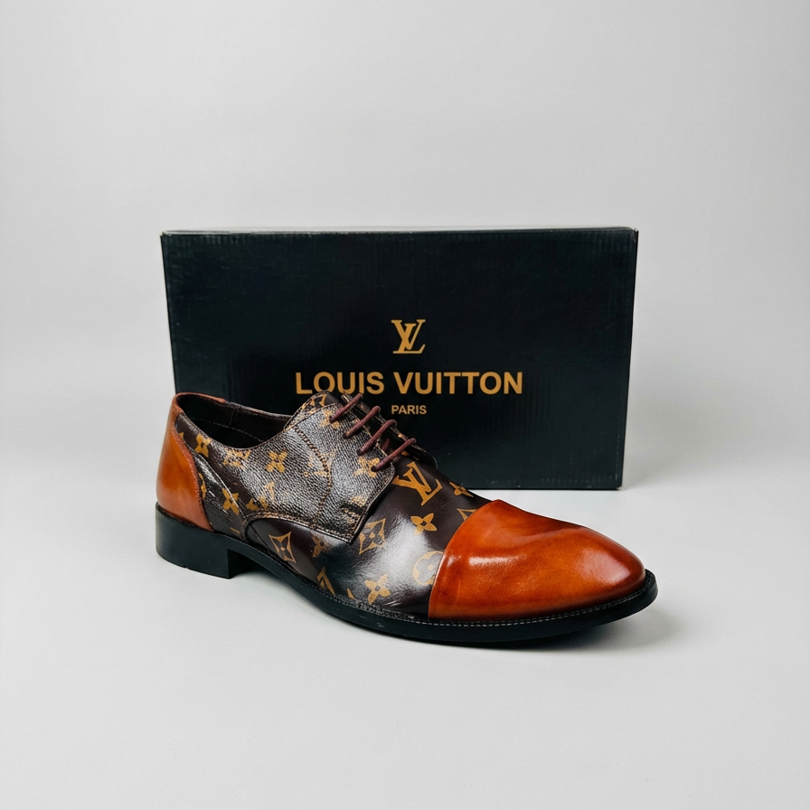 Sapato Derby Minister Louis Vuitton Verniz Café