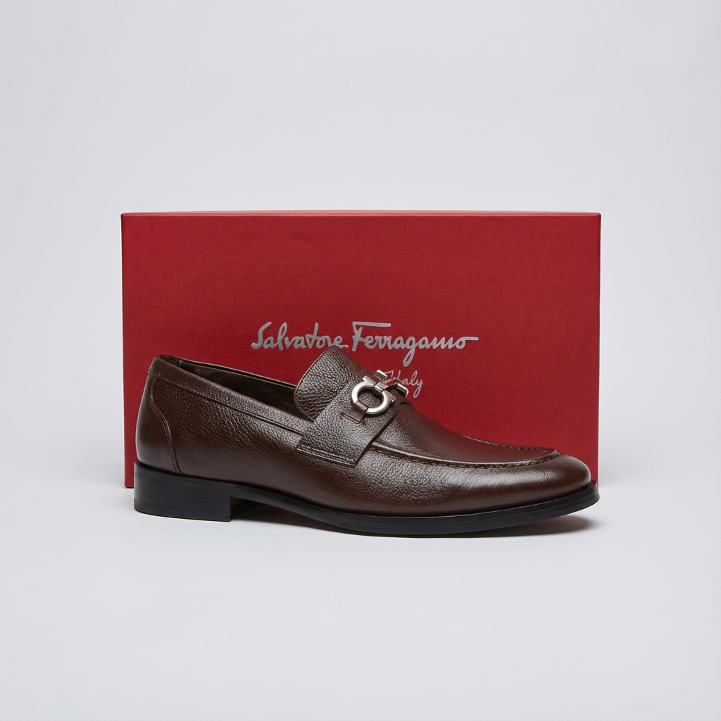 Sapato Social SF Italy Couro Floater Mouro