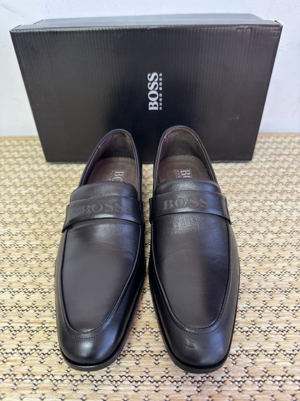 Sapato Social Boss Preto em Couro