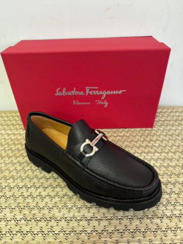 Loafer Ultra Leve SF Italy Preto Metal Níquel