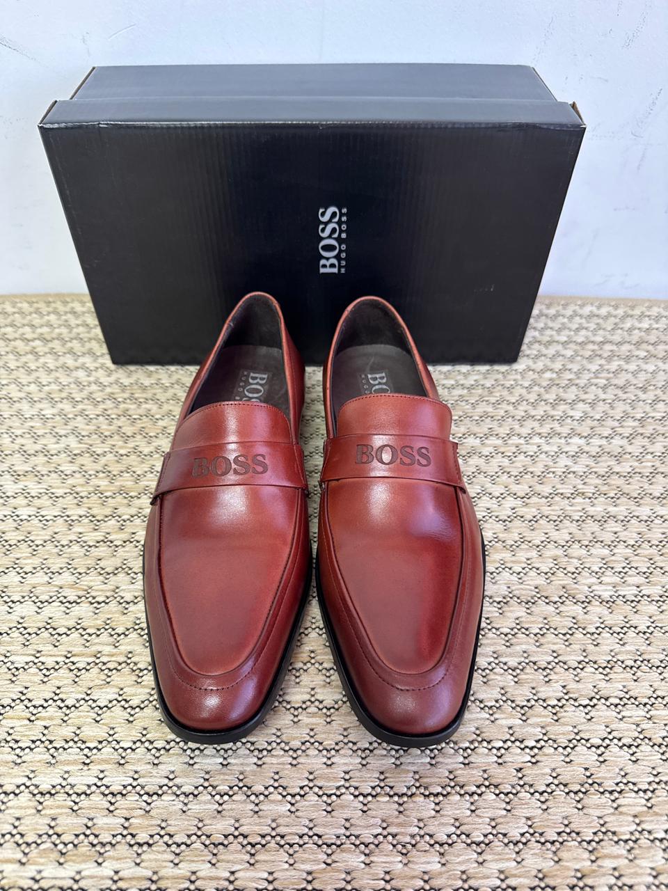 Sapato Social Boss Mouro em Couro