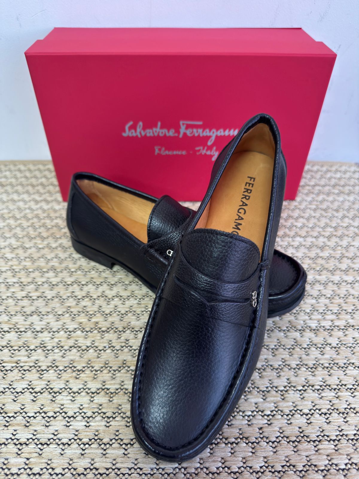 Mocassim Estilo Argentino SF Italy Preto em Couro