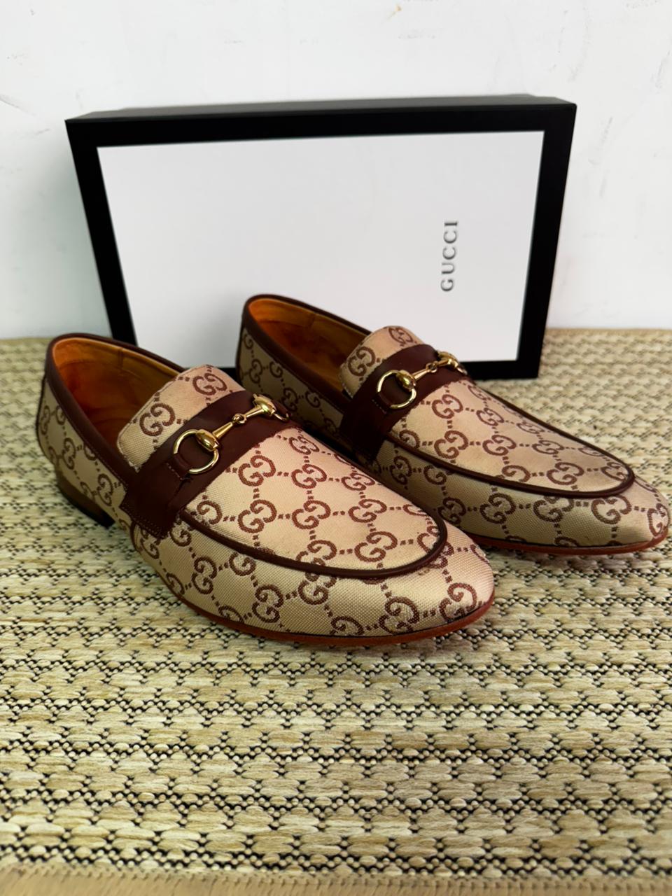 Sapato Loafer Social Gucci Italy em Tecido