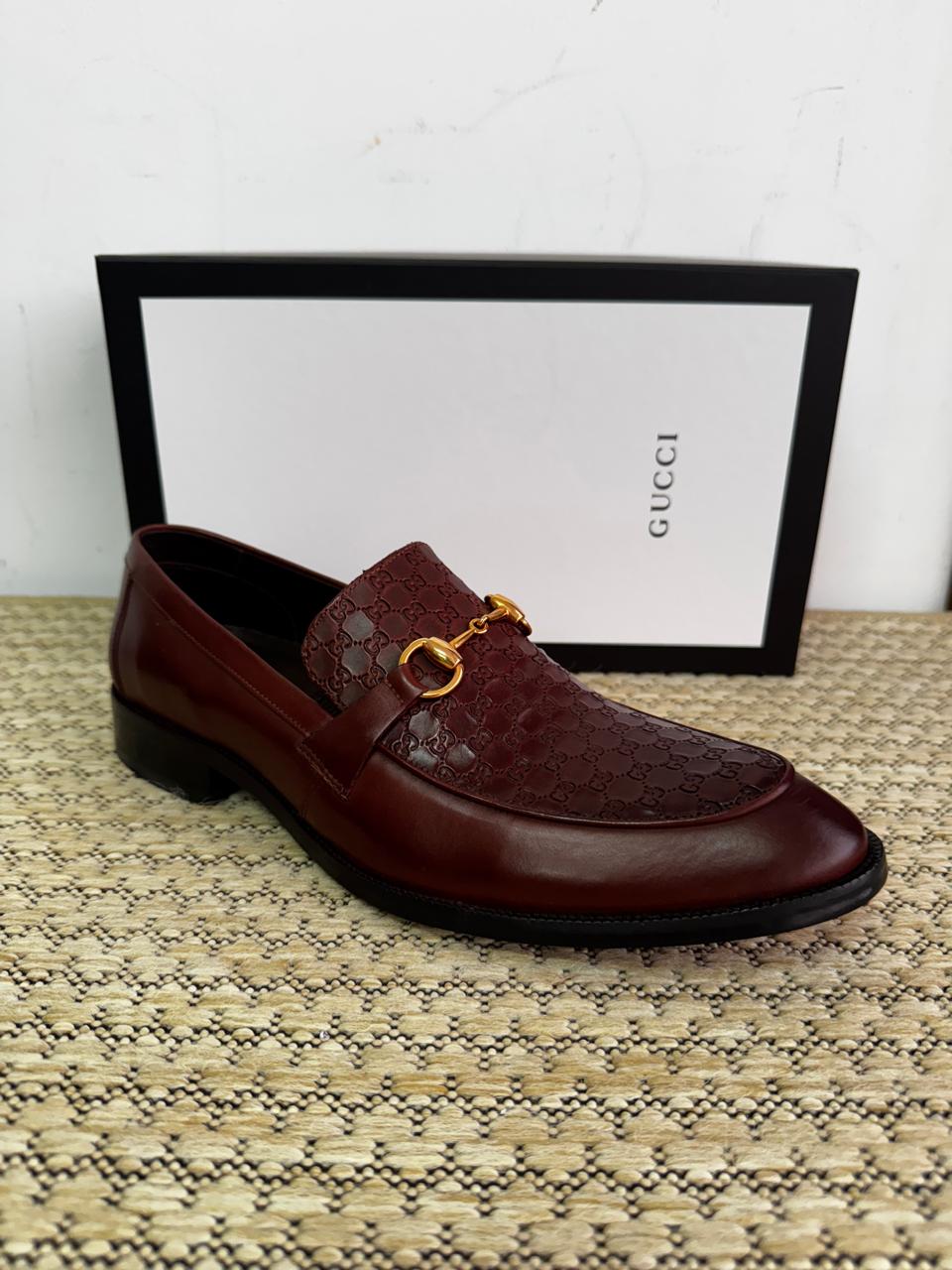 Sapato Loafer Social Gucci Italy Mouro Metallic