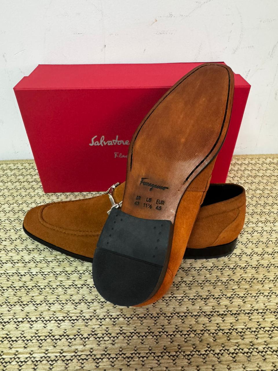 Sapato Social Masculino SF Italy Ferrugem Argentino em Camurça