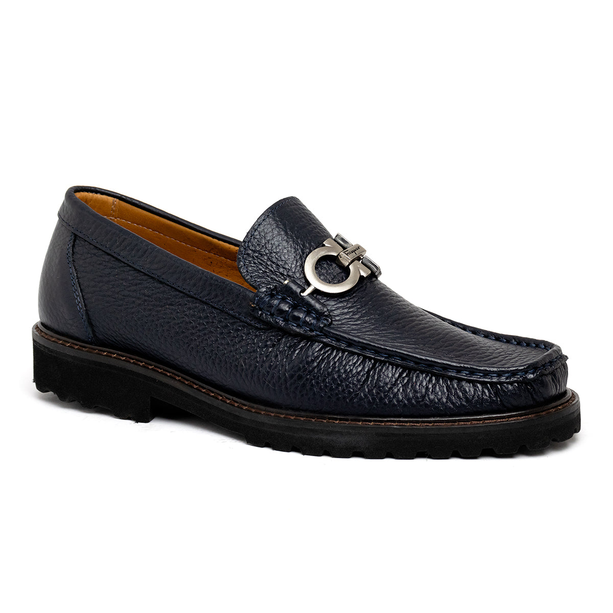 Mocassim SF David em Couro Navy