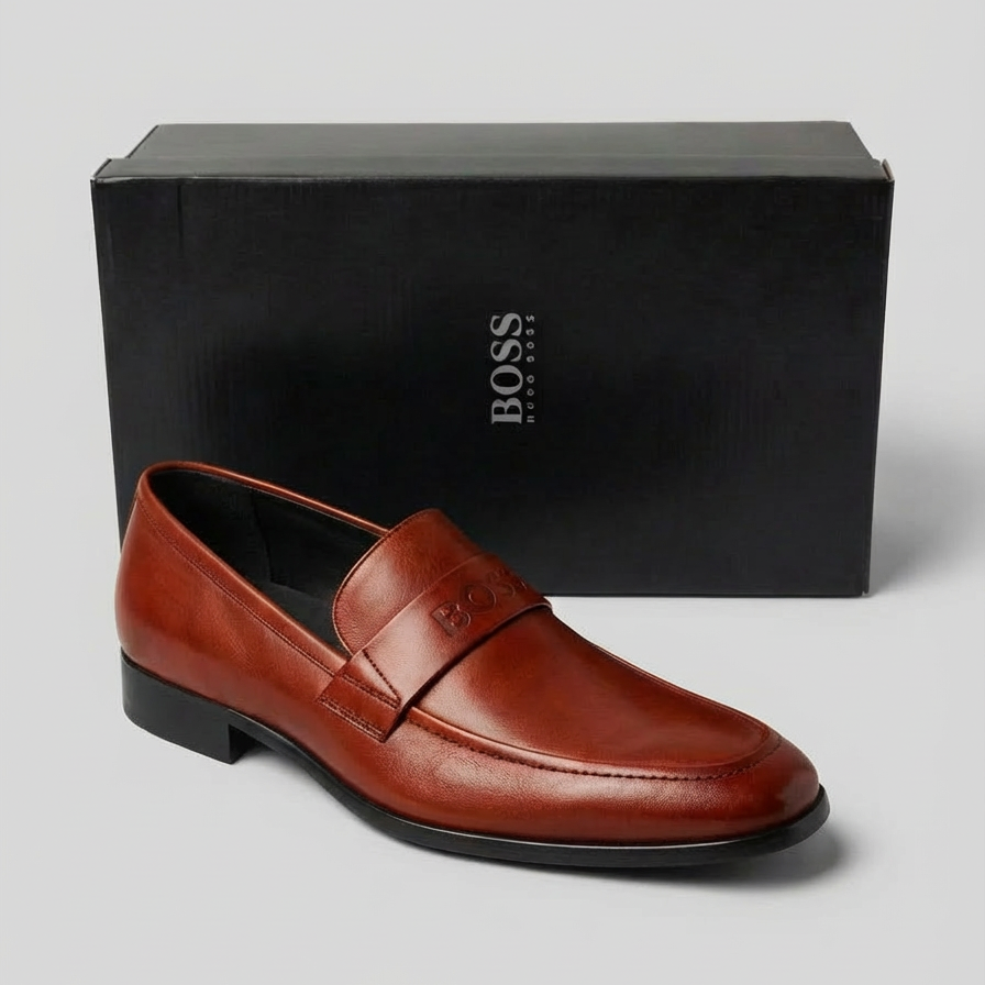 Sapato Social Boss Mouro em Couro