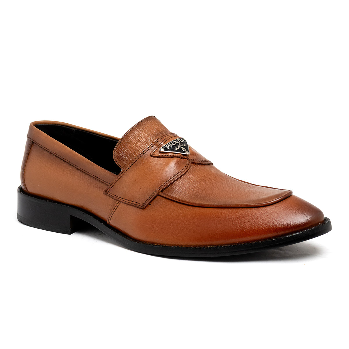 Mocassim Prada Silver Metallic Estampado