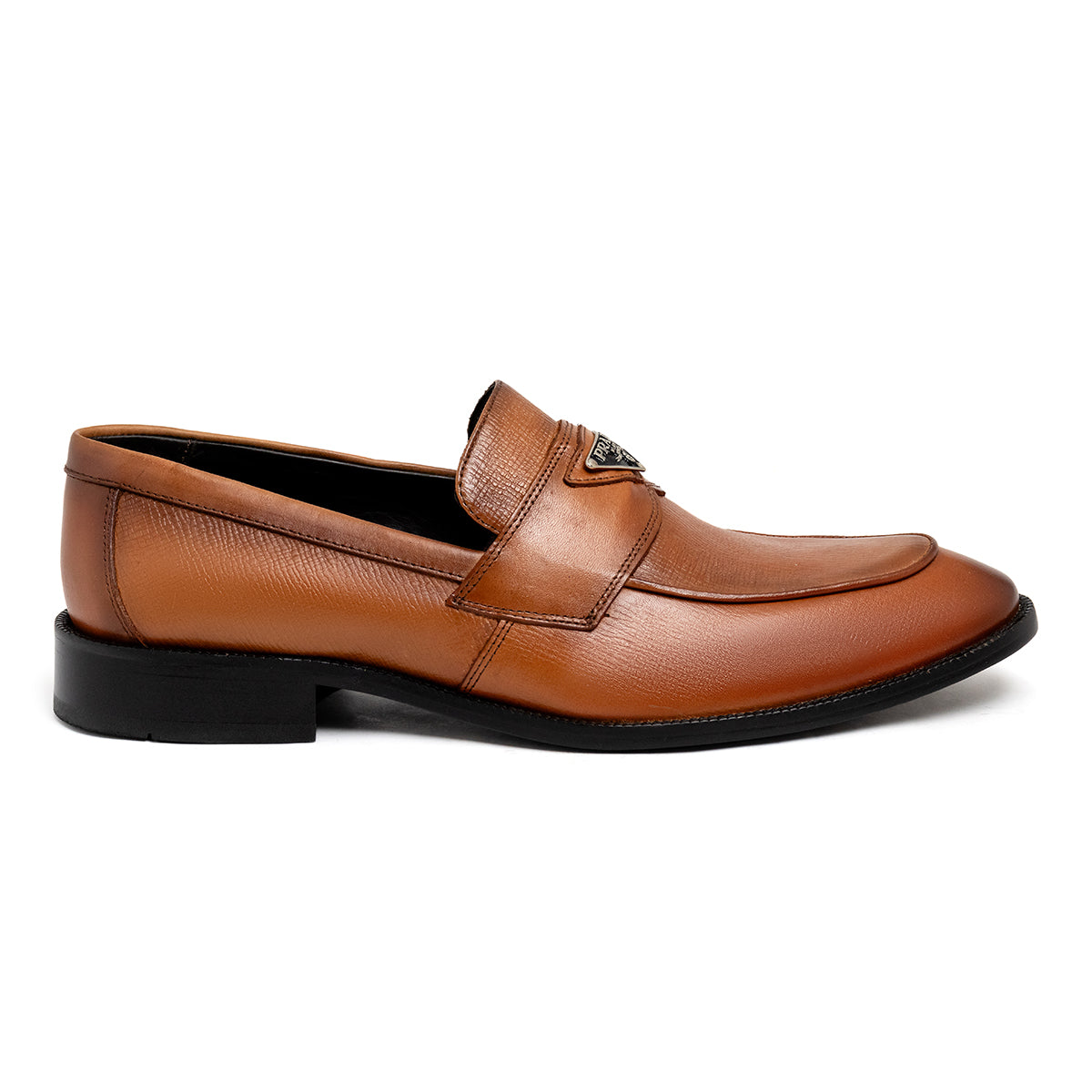 Mocassim Prada Silver Metallic Estampado